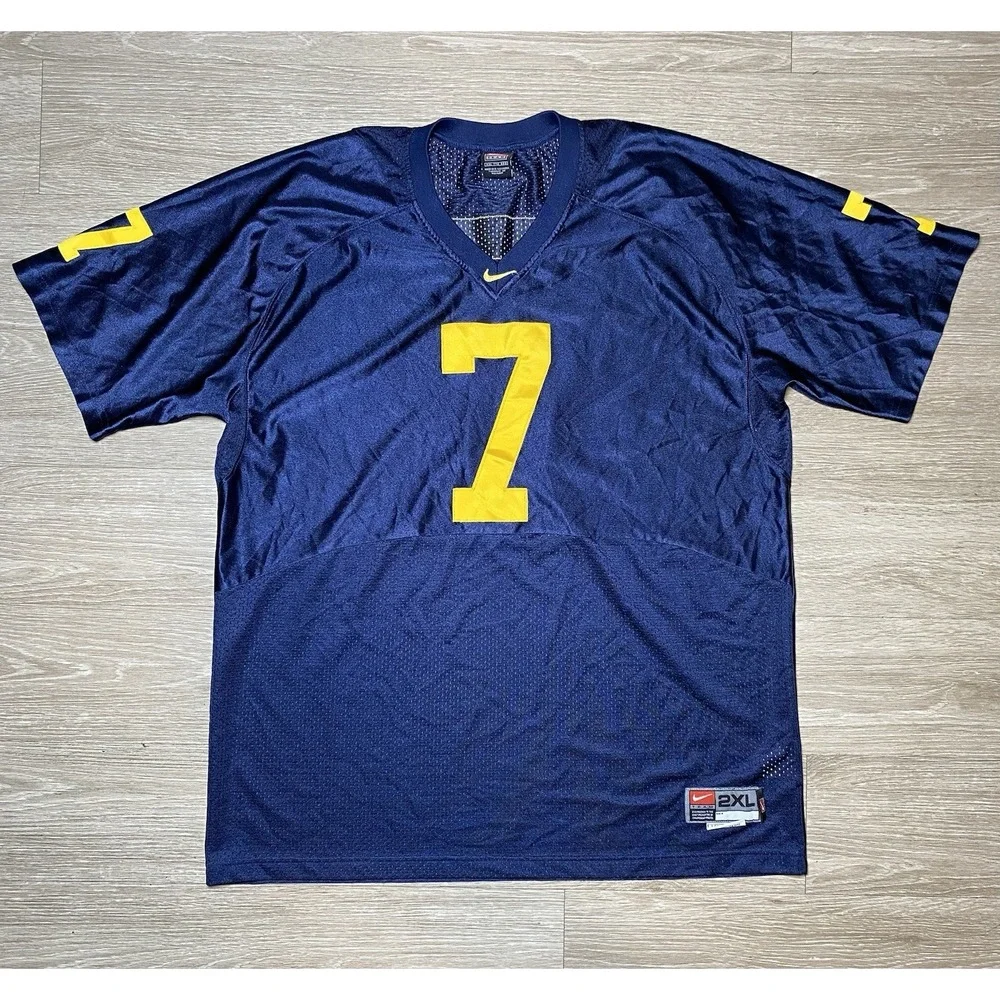 Men 2XL Vintage Y2K Nike Michigan Wolverines Authentic Stitched Football Jersey